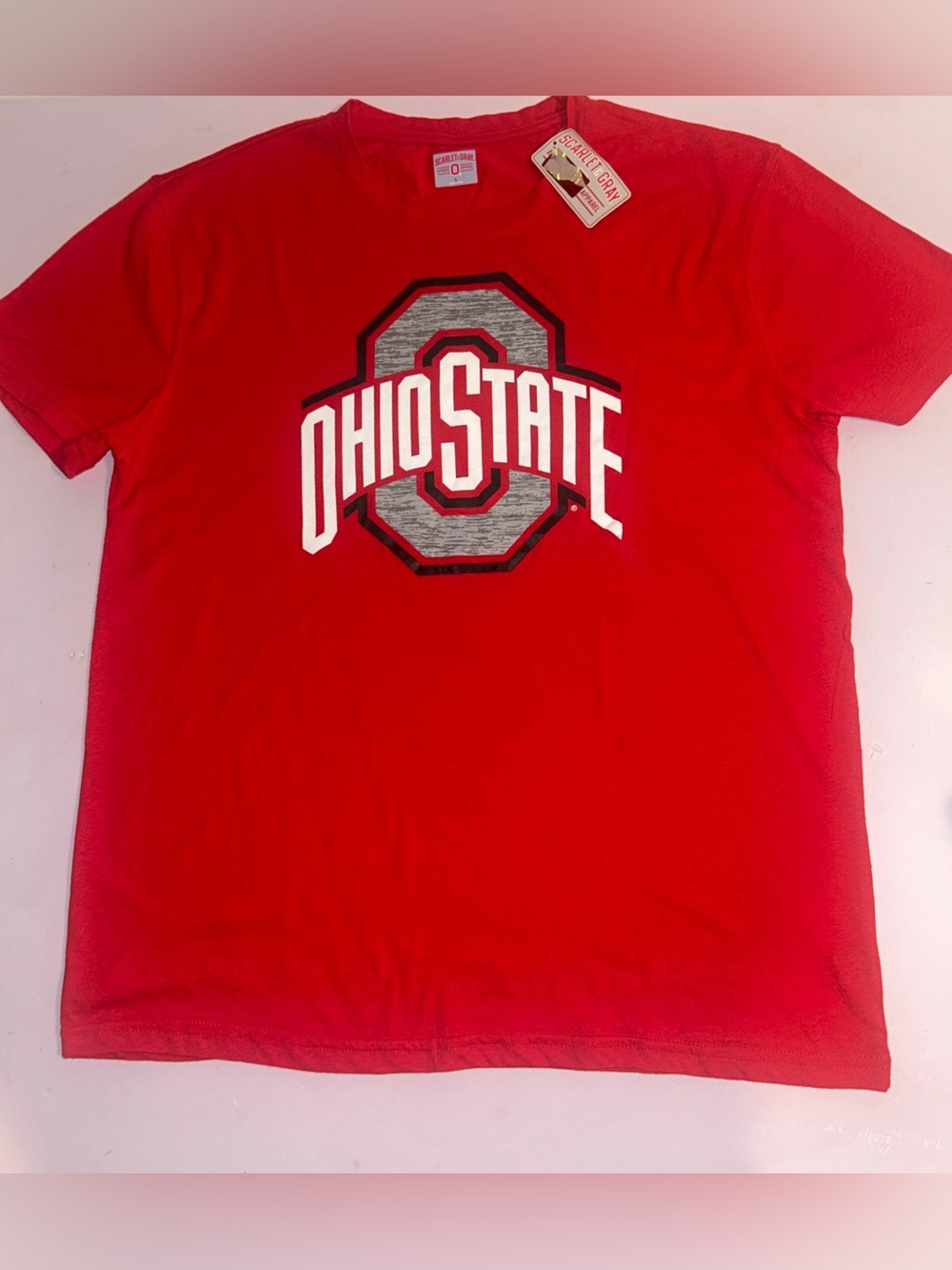Scarlet & Gray Authentic OSU apparel Ohio State Buckeyes T-Shirt Adult L New